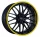 BARRACUDA VOLTEC T6 8,5x19 / 5x112 ET43 Mattblack Puresports / Color Trim gelb mit Spurplatte BCF22022