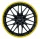 BARRACUDA VOLTEC T6 9,0x20 / 5x112 ET40 Mattblack Puresports / Color Trim gelb