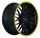 BARRACUDA VOLTEC T6 9,0x19 / 5x112 ET35 Mattblack Puresports / Color Trim gelb