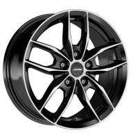 Autec Bavaris 8x18 ET30 5x112 66,6 schwarz poliert