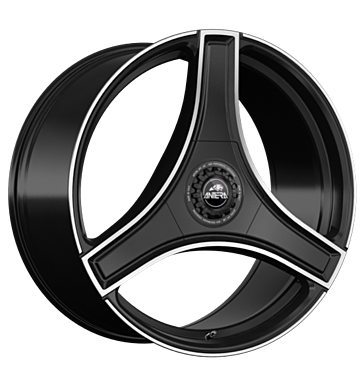 Antera A123 9,5x22 ET36 5x112 66,6 Piano Black Diamond