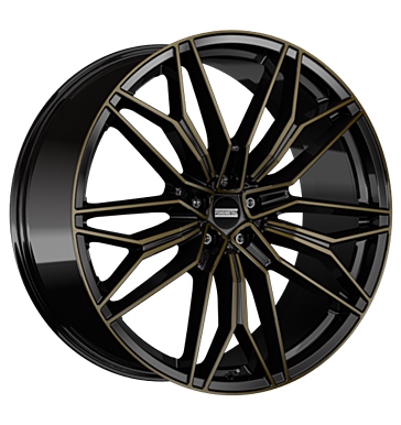 Fondmetal STC-23 10x23 ET35 5x130 84,1 black clearcoat glossy gold machined