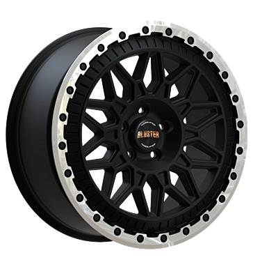 Fondmetal Bluster 8x18 ET52 5x130 78,1 matt black machined lip