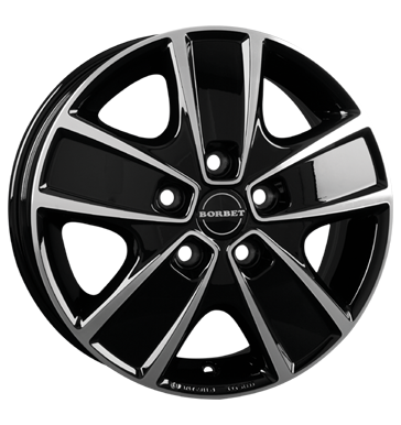 Borbet CWG 6x16 ET68 5x130 78,1 black polished
