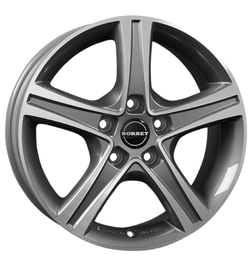 Borbet CWD 6,5x16 ET45 5x114,3 66,1 mistral anthracite polished glossy