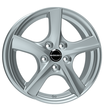 Borbet TL 5,5x15 ET46 5x112 66,6 brillant silver