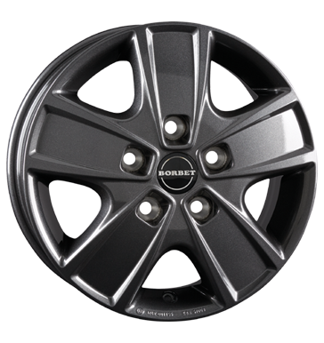 Borbet CWG 6x16 ET68 5x118 71,1 mistral anthracite glossy