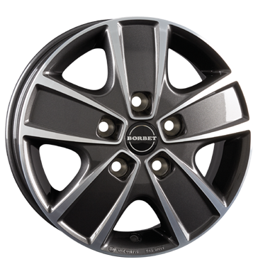 Borbet CWG 6x16 ET68 5x130 78,1 mistral anthracite polished glossy