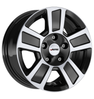 Autec Tigris 6x17 ET30 4x100 66,6 schwarz poliert