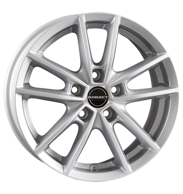Borbet W 6x15 ET43 5x100 57,1 crystal silver