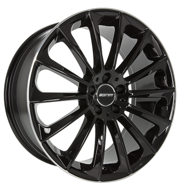 GMP Stellar 8,5x20 ET35 5x112 66,6 shiny black diamond lip