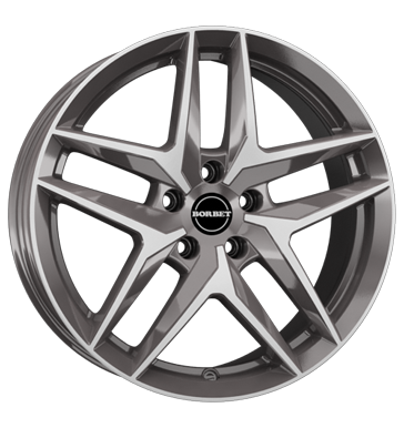 Borbet Z 8x18 ET43 5x112 66,5 mistral anthracite glossy polished