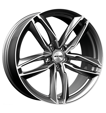 GMP Atom LP 8x18 ET45 5x112 66,5 anthracite diamond