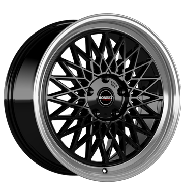 Borbet B 8x17 ET45 5x112 66,5 black rim polished