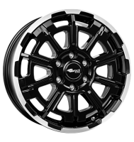 Brock B45 7,5x18 ET48 6x120 74,6 schwarz glanz vollpoliert