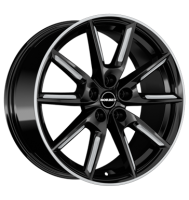 Borbet LX18 8x18 ET45 5x108 72,5 black matt silver spoke rim