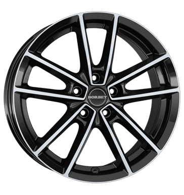 Borbet W 8x18 ET40 5x114,3 72,5 black polished glossy