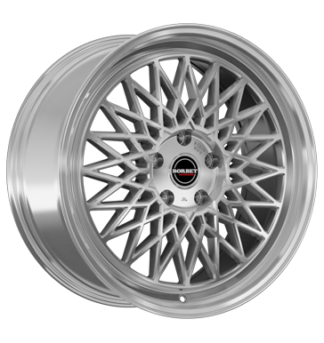 Borbet B 8,5x19 ET30 5x112 66,5 silver rim polished