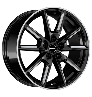 Borbet LX18 8x18 ET48 5x112 66,6 black matt silver spoke rim