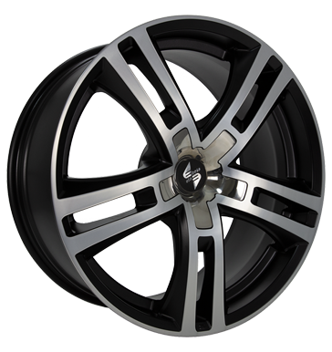 Eta Beta Uriel 9x20 ET45 5x127 71,6 black matt polish - inox cap