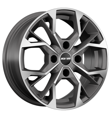GMP Matisse 5,5x15 ET35 4x100 54,1 anthracite matt diamond