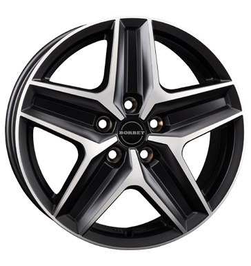 Borbet CWZ 7,5x18 ET53 5x130 78,1 black polished matt