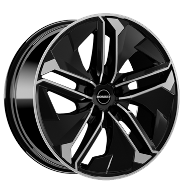 Borbet TX 9x21 ET45 5x112 66,5 black polished glossy