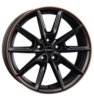 Borbet LX18 8x18 ET40 5x112 66,6 black matt rim copper