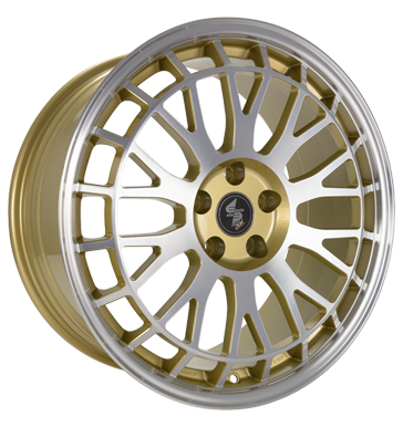 Eta Beta Unit 8,5x19 ET35 5x112 78,1 gold lip spokes polish