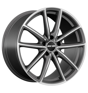 GMP Titan 9,5x22 ET65 5x130 71,6 anthracite diamond