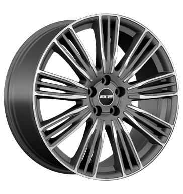GMP Coventry 9,5x22 ET43 5x120 72,6 matt anthracite diamond