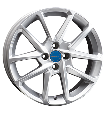 Borbet N 7x17 ET32 4x108 72,5 crystal silver