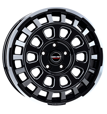 Borbet CW7 7,5x18 ET53 5x118 71,1 black rim polished glossy