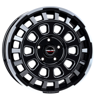 Borbet CW7 7,5x18 ET53 5x118 71,1 black rim polished glossy