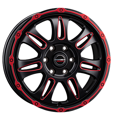 Borbet CW8 8x18 ET50 5x118 71,1 red rim window polished matt