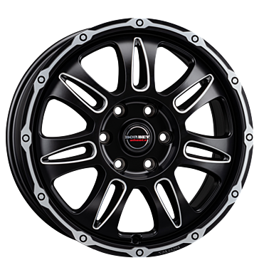 Borbet CW8 8x18 ET45 5x120 65,1 black rim window polished matt