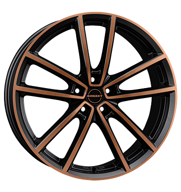 Borbet W 8x19 ET48 5x112 72,5 black copper polished matt