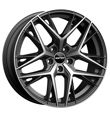 GMP Lunica 8x18 ET45 5x112 66,6 anthracite matt diamond