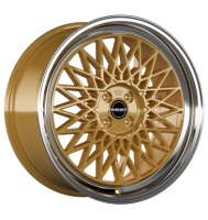 Borbet B 7,5x16 ET30 4x100 64,1 gold rim polished