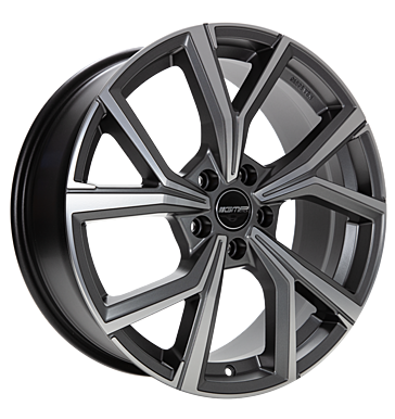 GMP Mentor 7,5x18 ET45 5x100 73,1 matt anthracite diamond