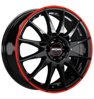 Ronal R54 MCR 7x16 ET35 4x98 58,1 jetblack-red rim