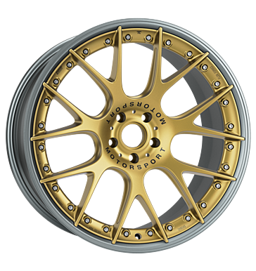 BBS CH-RII Unlimited K2 11x20 ET45 5x112 77 racing gold seidenmatt / titan seidenmatt
