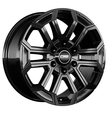 CMS C35 7,5x17 ET46 6x139,7 92,4 complete black gloss