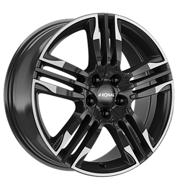 Ronal R58 MCR 8x20 ET40 5x105 56,6 jetblack-white rim