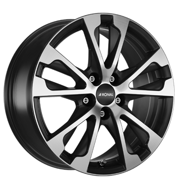 Ronal R61 7,5x17 ET55 5x108 63,4 jetblack-matt-frontkopiert