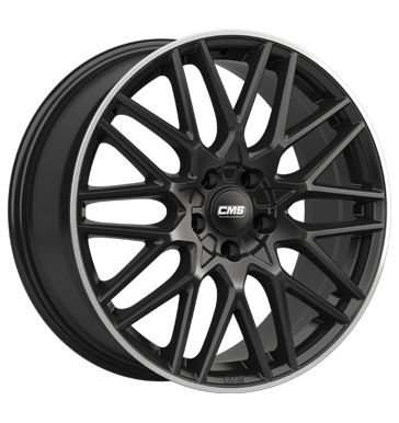 CMS C25 10,5x21 ET52 5x112 66,5 Diamond Rim Black Gloss