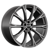 GMP Totale 9,5x21 ET43 5x112 57,1 matt anthracite diamond