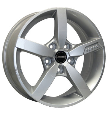 Borbet T1 8x18 ET40 5x112 72,5 crystal silver