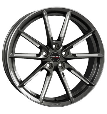 Borbet LX 8,5x19 ET35 5x112 66,5 graphite spoke rim polished