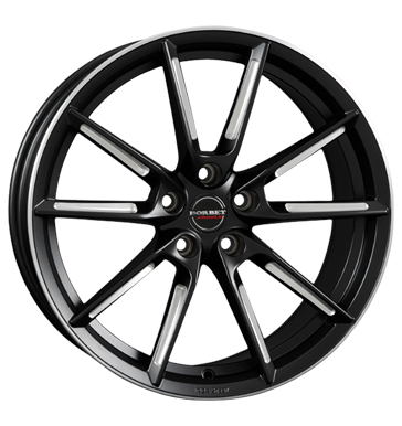 Borbet LX 8,5x19 ET37 5x114,3 72,5 black matt spoke rim polished